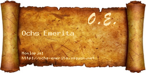 Ochs Emerita névjegykártya